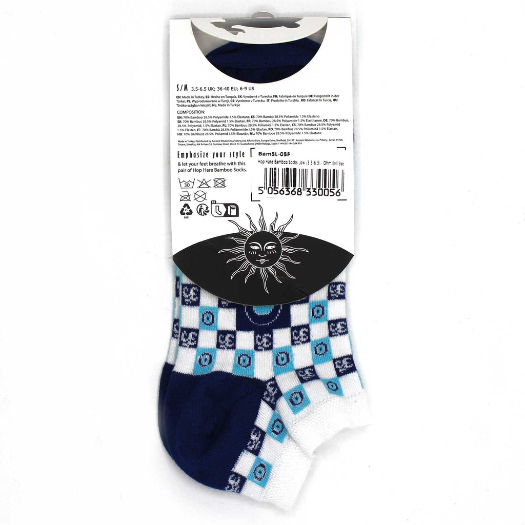 Hop Hare Bamboo Low Socks - Om and Evil Eye – view 2