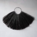 Large Seagrass Fan Wall Decor, Black