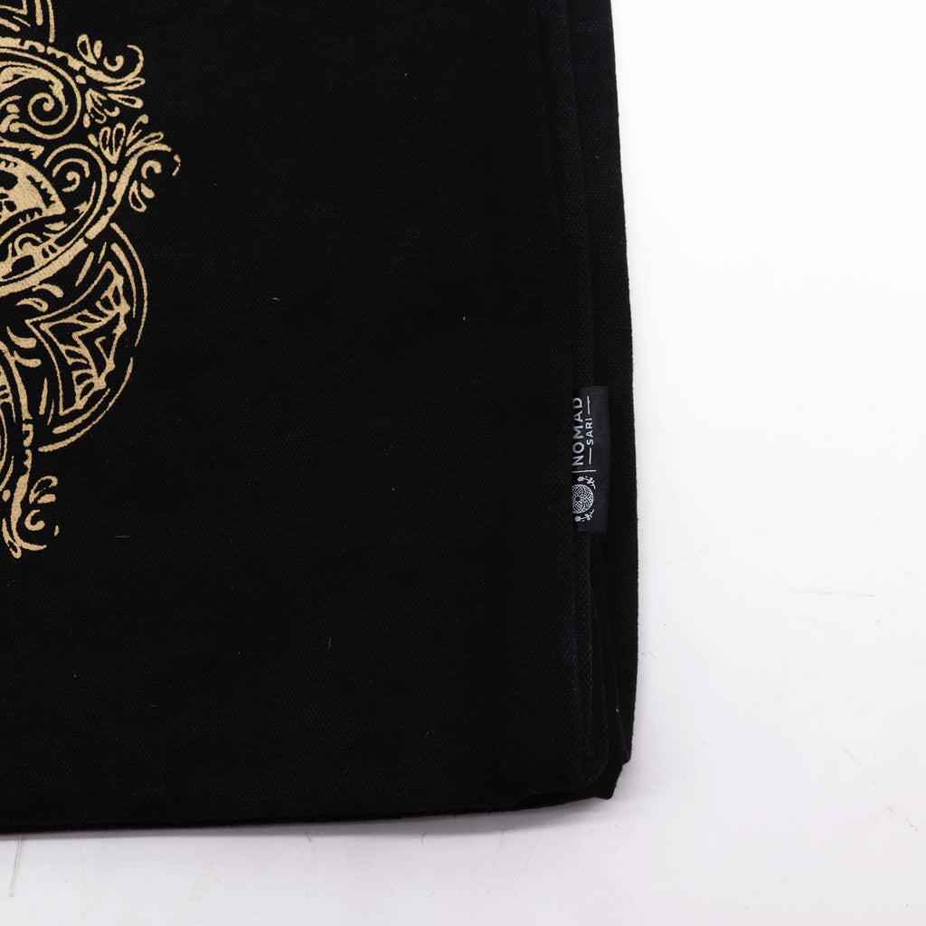 Oversized Tote Bag 14oz Chocolate Stonewash - Freedom Hamsa – view 2