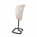 Rose Quartz Specimen on Metal Stand – view 2