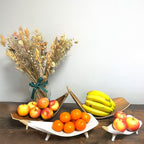 Coconut Leaf Fruit Bowl Set of 3 - Whitewash, 30 x 22 cm – view 2