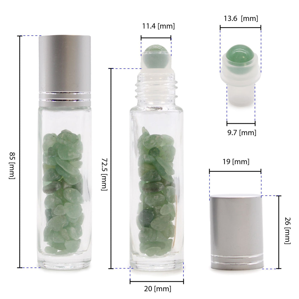 Aventurine Roller Bottle with Silver Cap, 5ml – view 2