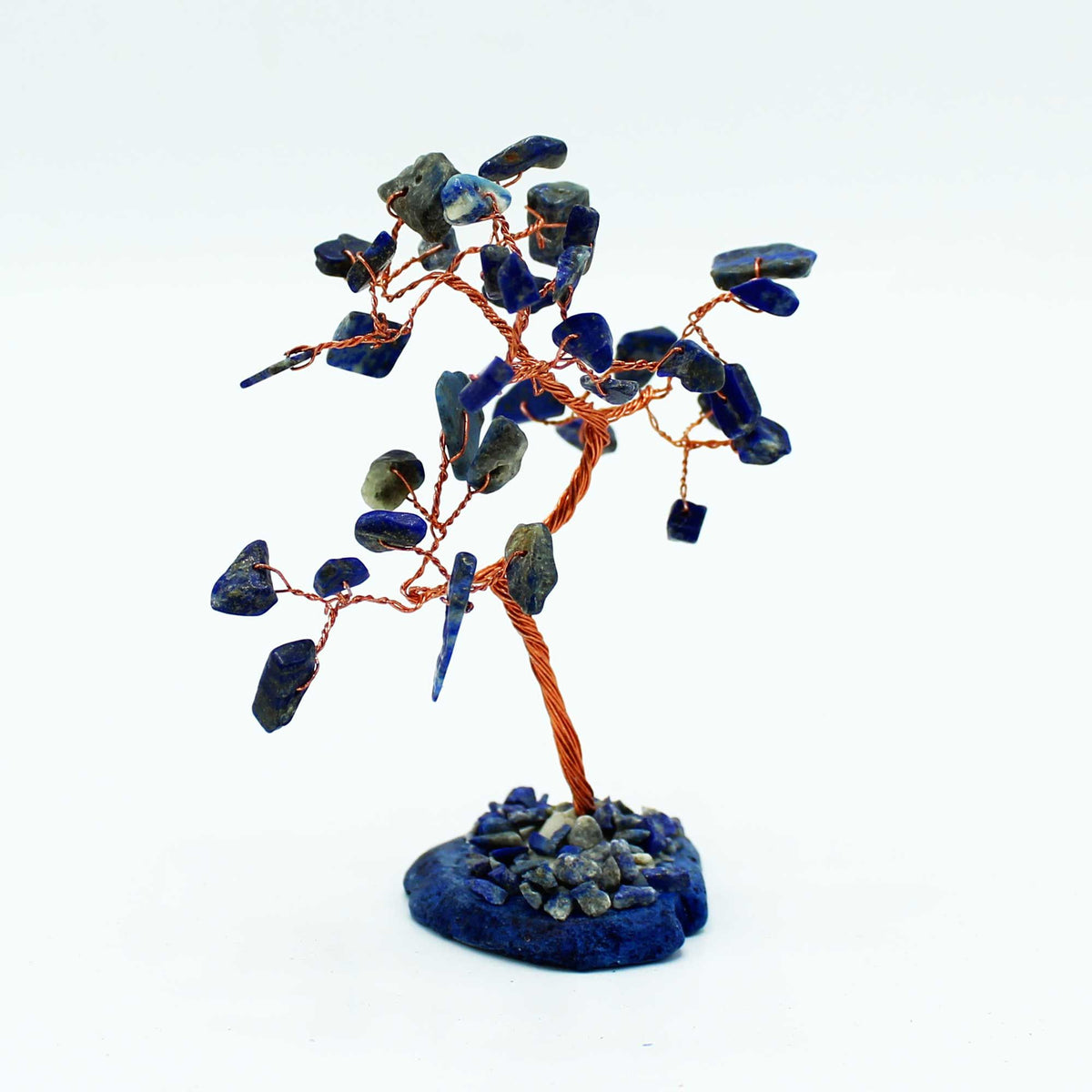 Sodalite Gemstone Tree on Blue Agate Base - 35 stones – view 2