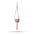 Small Macrame Plant Hanger - Beige, 16cm Hoop
