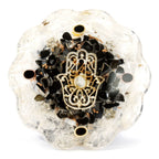 Orgonite Desk Power Pack - Hamsa with Selenite, Medium