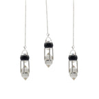 Shadow Seer Pendulum - Obsidian & Quartz