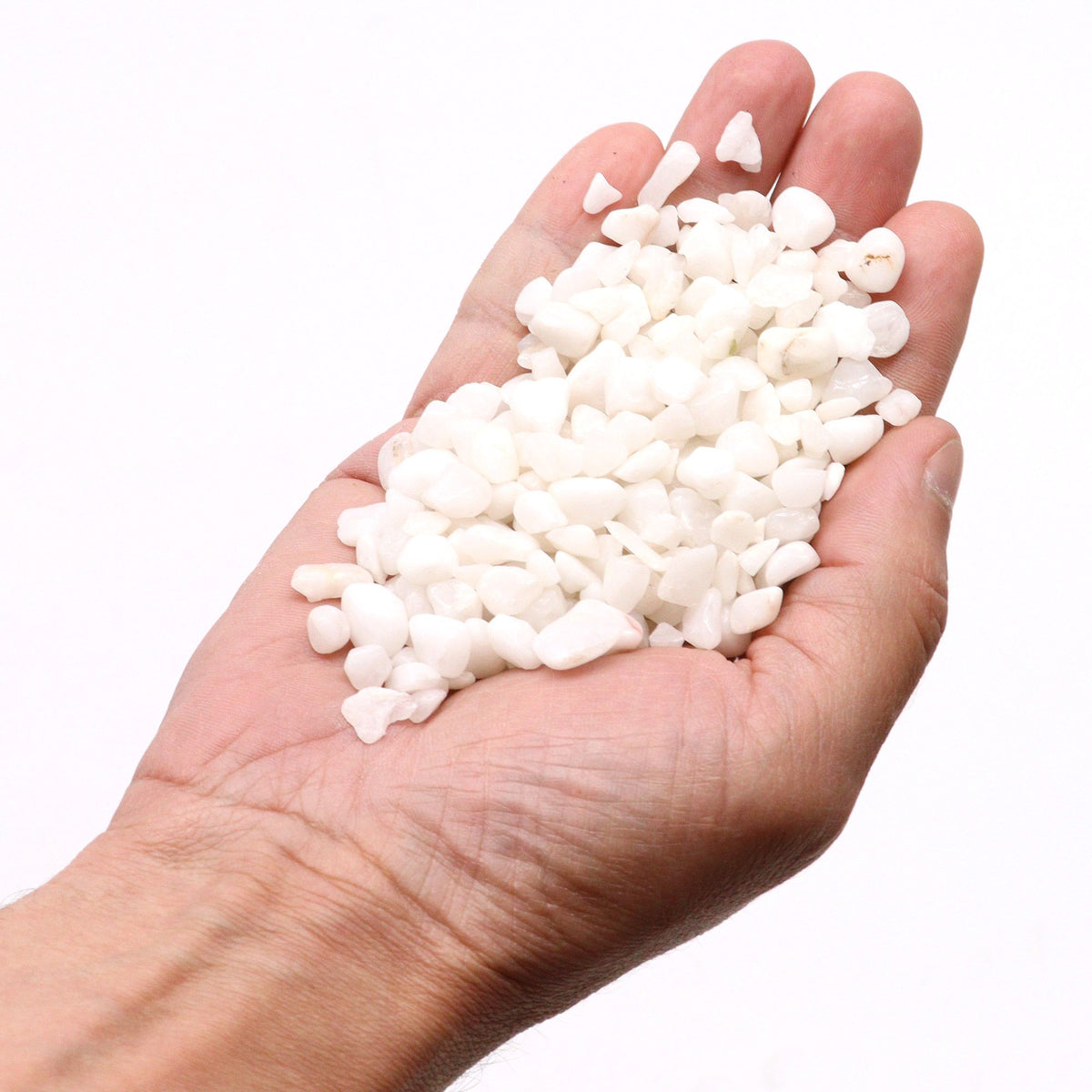 White Quartz Gemstone Chips - 1kg Bulk Bag