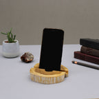 Large Gamal Wood Phone Holder - Whitewash – view 4