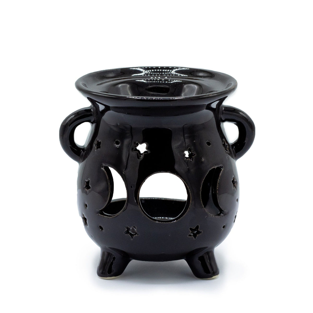 Moon Phase Ceramic Oil Burner - Black
