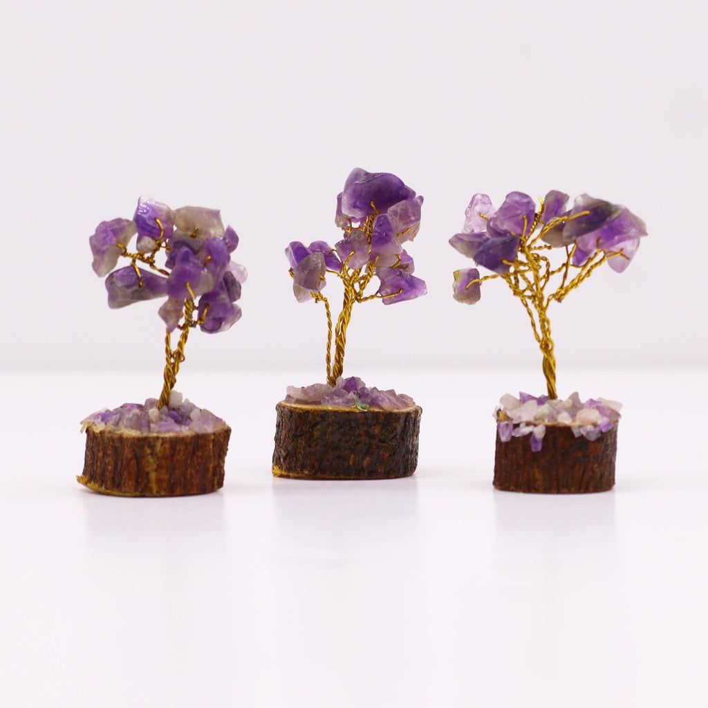 Amethyst Mini Gemstone Tree on Wood Base, 15 Stones – view 5