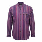 Nomad Sari Grandad Shirt - Black Purple - Large – view 6