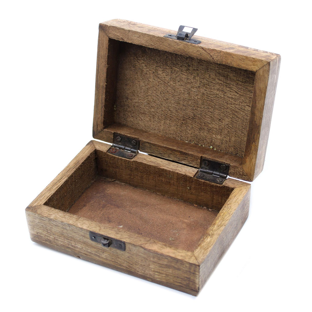 White Wash Mango Wood Box, Slavic Design, 15x10cm – view 7