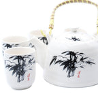 Ceramic Herbal Teapot Set with 6 Cups - White Stone Oriental – view 3