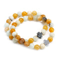 Loyalty Friendship Bracelet Set - Amazonite & Yellow Jasper