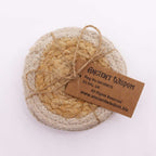 Jute & Cotton Coasters, Ivory Border, Set of 4 – view 2