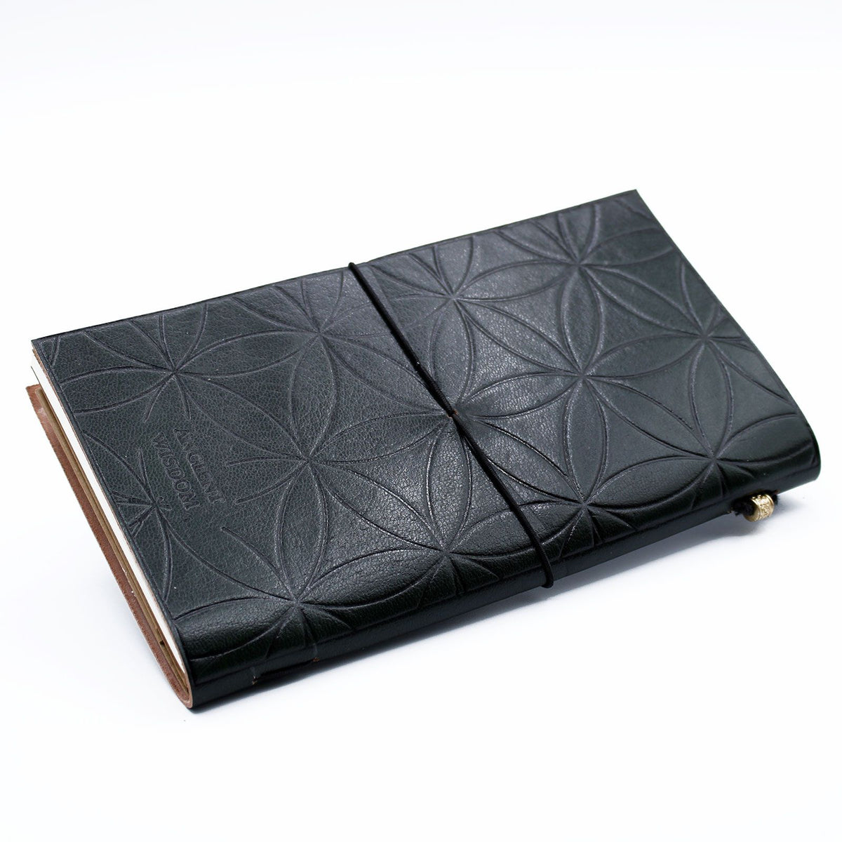 Leather Journal - Flower of Life - Green (80 pages) – view 3