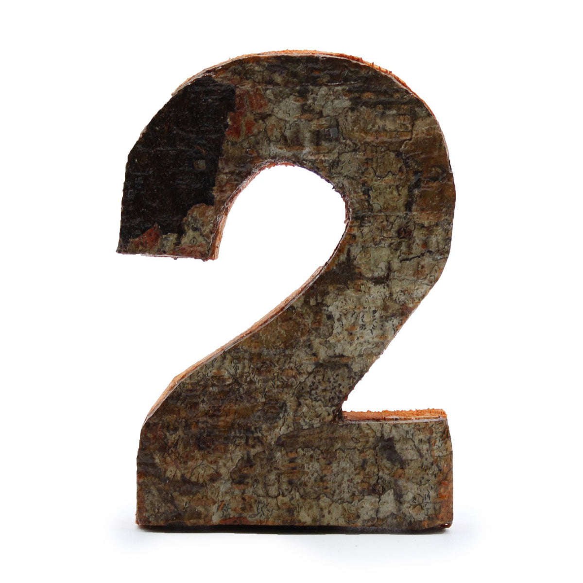 Rustic Bark Number 2 - 7cm