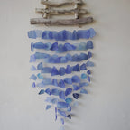 Recycled Glass Wind Chime - Three Sticks, All Blue – view 6