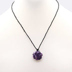 Laced Gemstone Hexagon Pendant - Lepidolite – view 2