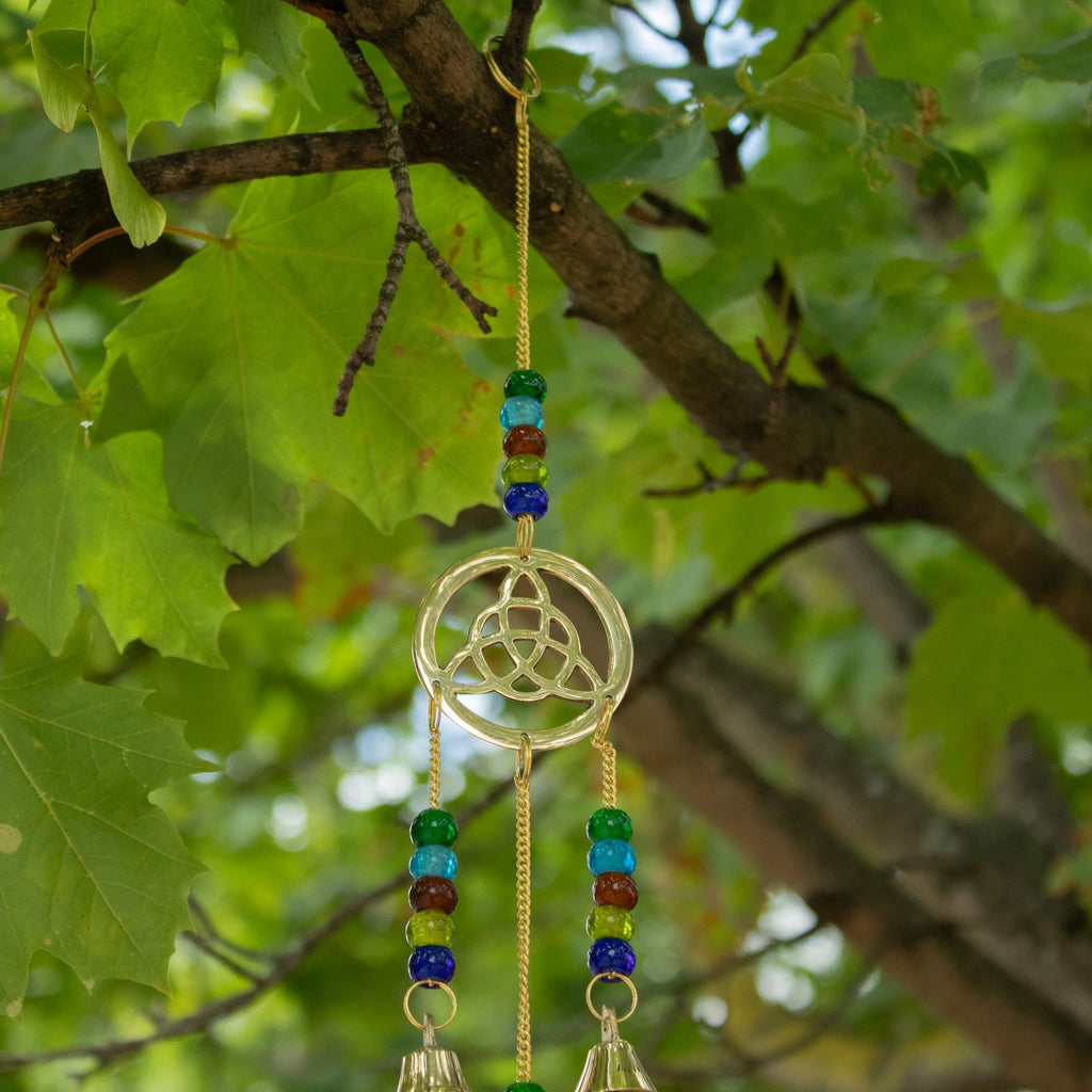 Brass Celtic Drop Wind Chime - 7 Bells, 64cm – view 4