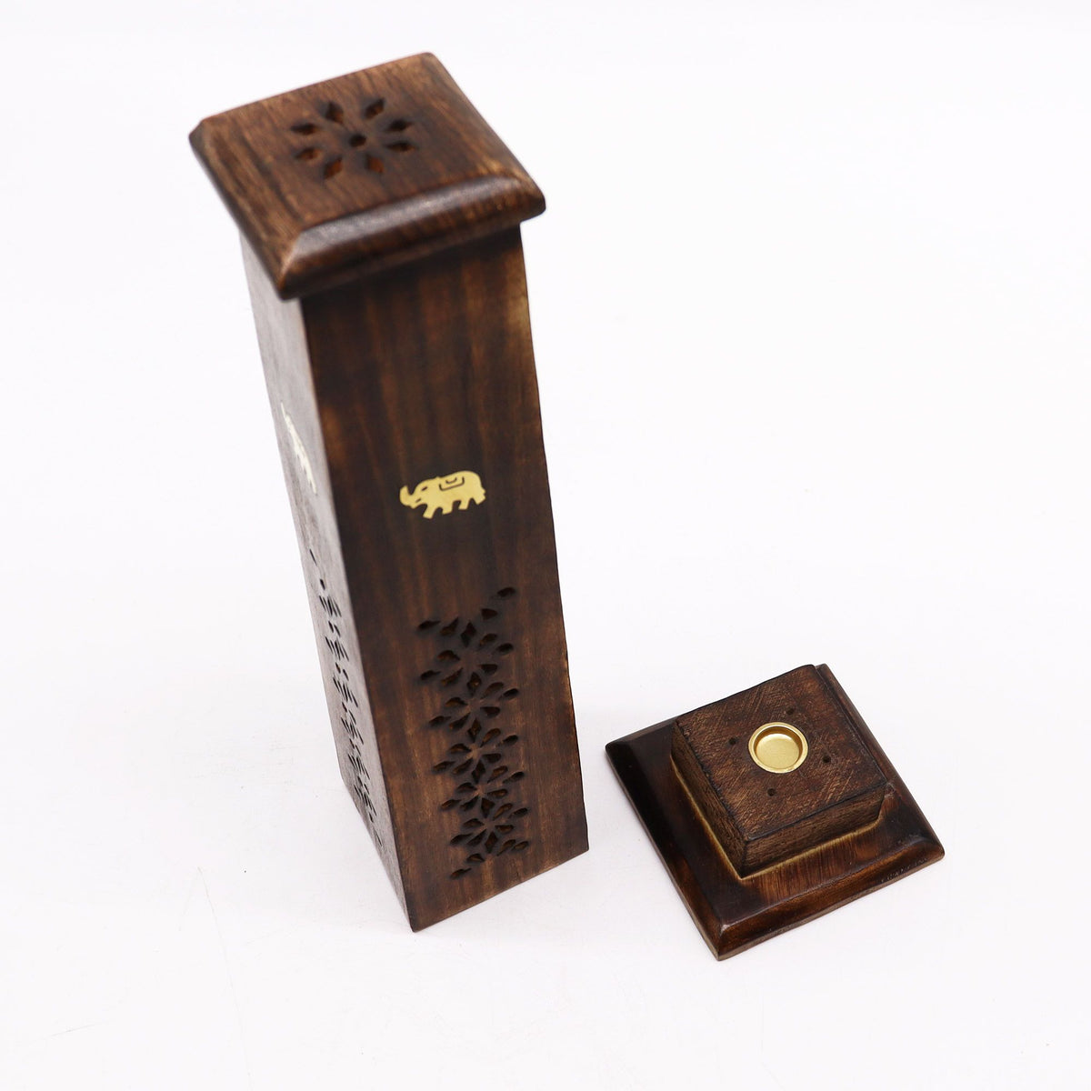 Tapered Mango Wood Incense Tower 30.5cm – view 2