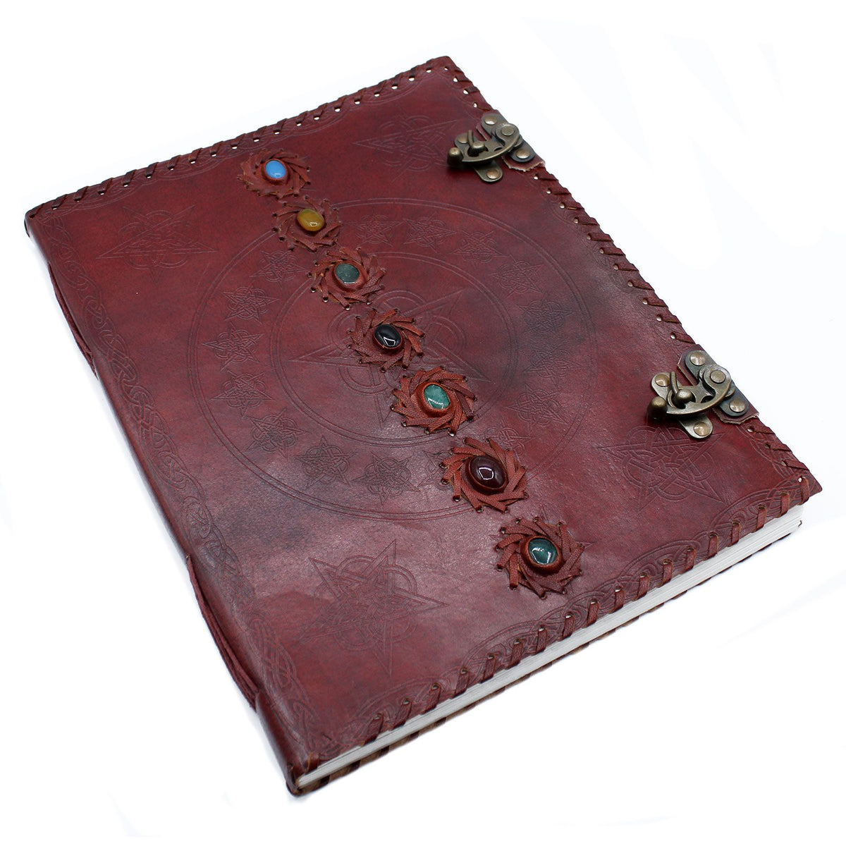 Huge 7 Chakra Leather Book, 200 Pages – 33x25 cm – view 3