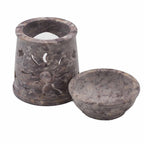 Small Soapstone Oil Burner 8cm - Sun & Stars – view 4