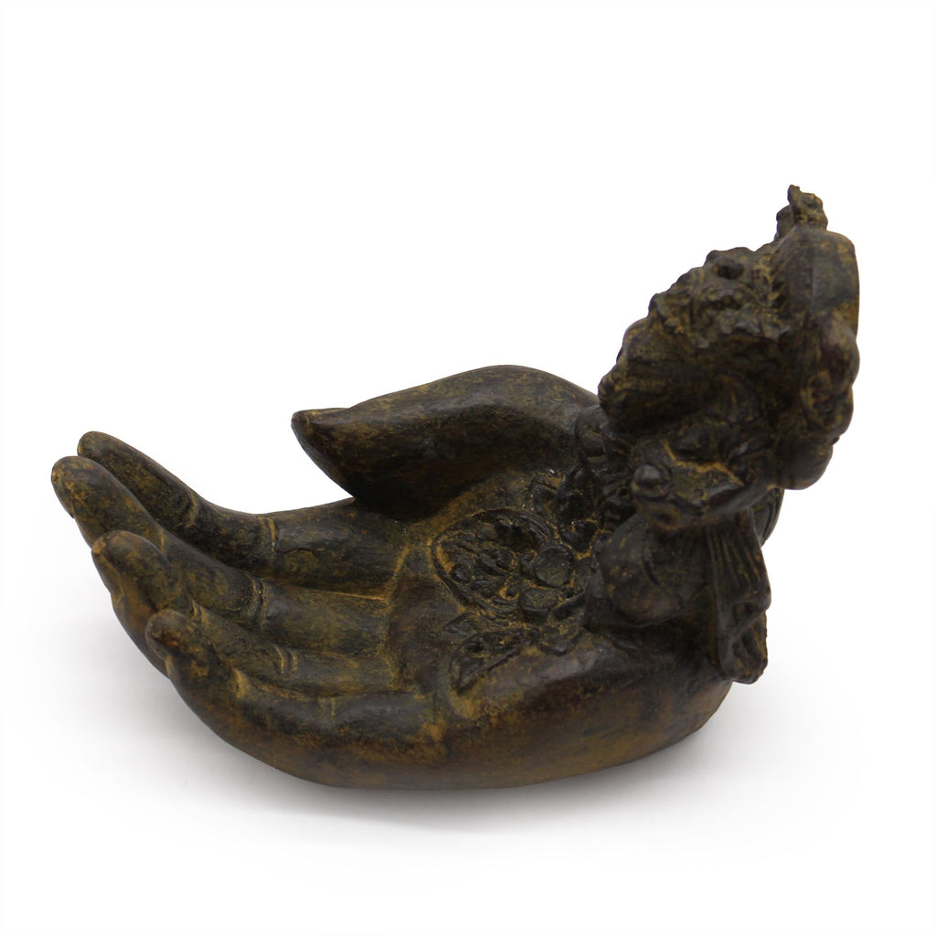 Ganesh and Hand Incense Burner in Antique Finish – view 2