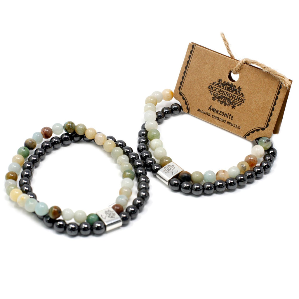 Magnetic Amazonite Gemstone Bracelet