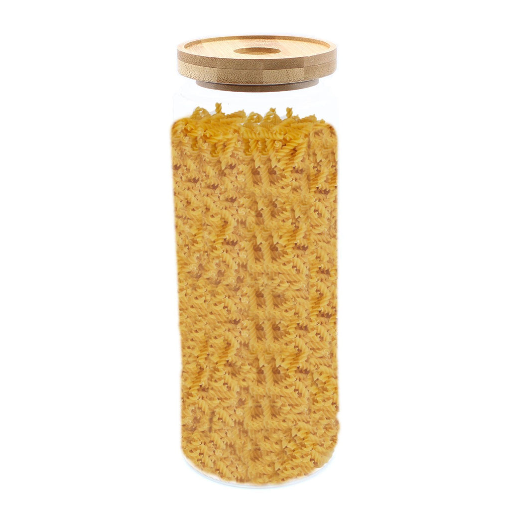 Cottage Glass Storage Jar with Bamboo Lid - 20 cm – view 5