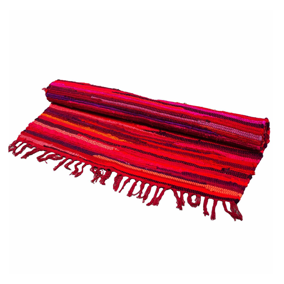 Large Rag Rug, Shocking Pinks - 150 x 90cm