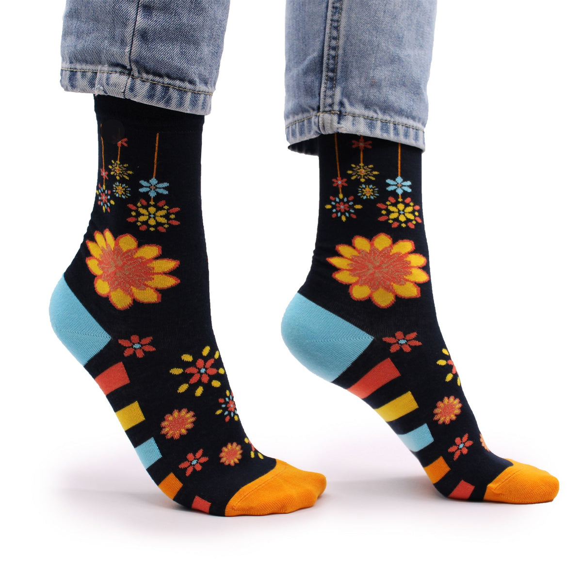 Hop Hare Bamboo Socks Mandala Flowers Print (36-40) – view 4