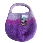 Water Felted Bee Bag - Lavender Shades, One Handle – view 3