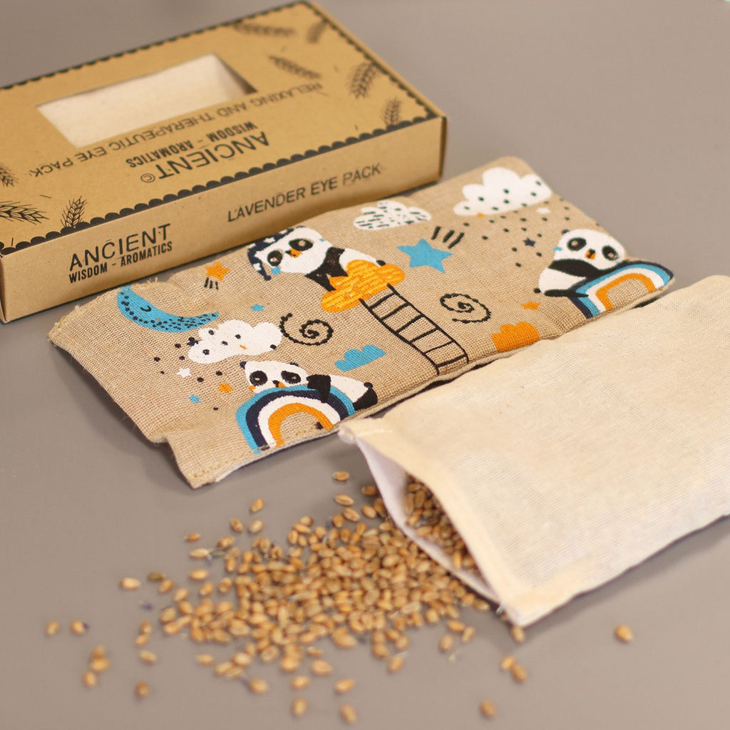 Lavender Eye Pillow with Gift Box - Sleepy Panda Print – view 4