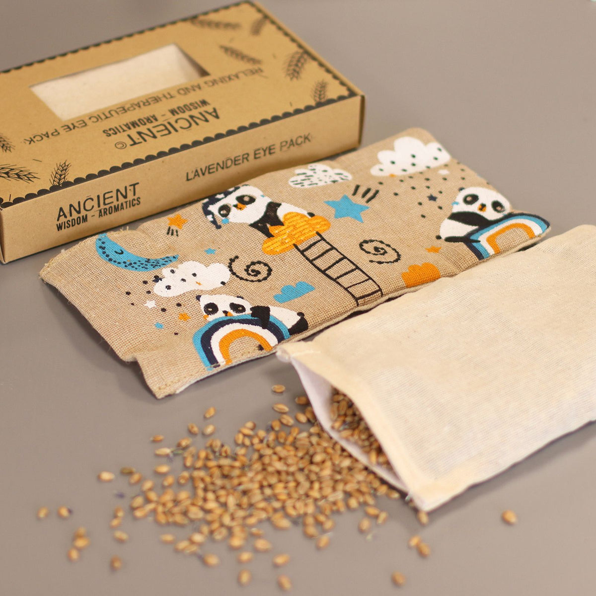 Lavender Eye Pillow with Gift Box - Sleepy Panda Print – view 4