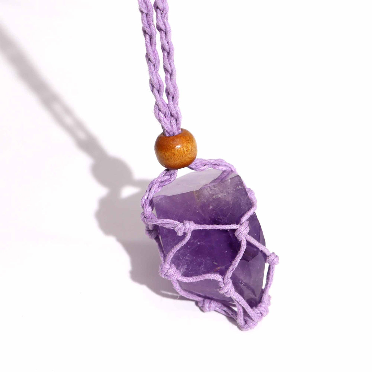 Waxed Cotton Necklace Cord 45cm - Purple – view 5