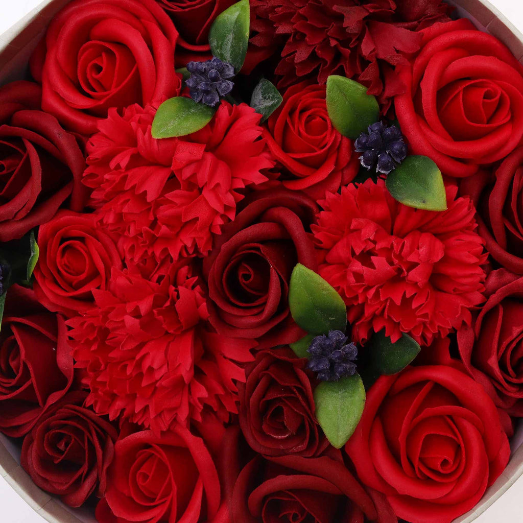Round Soap Flower Gift Box - Classic Red Roses – view 4