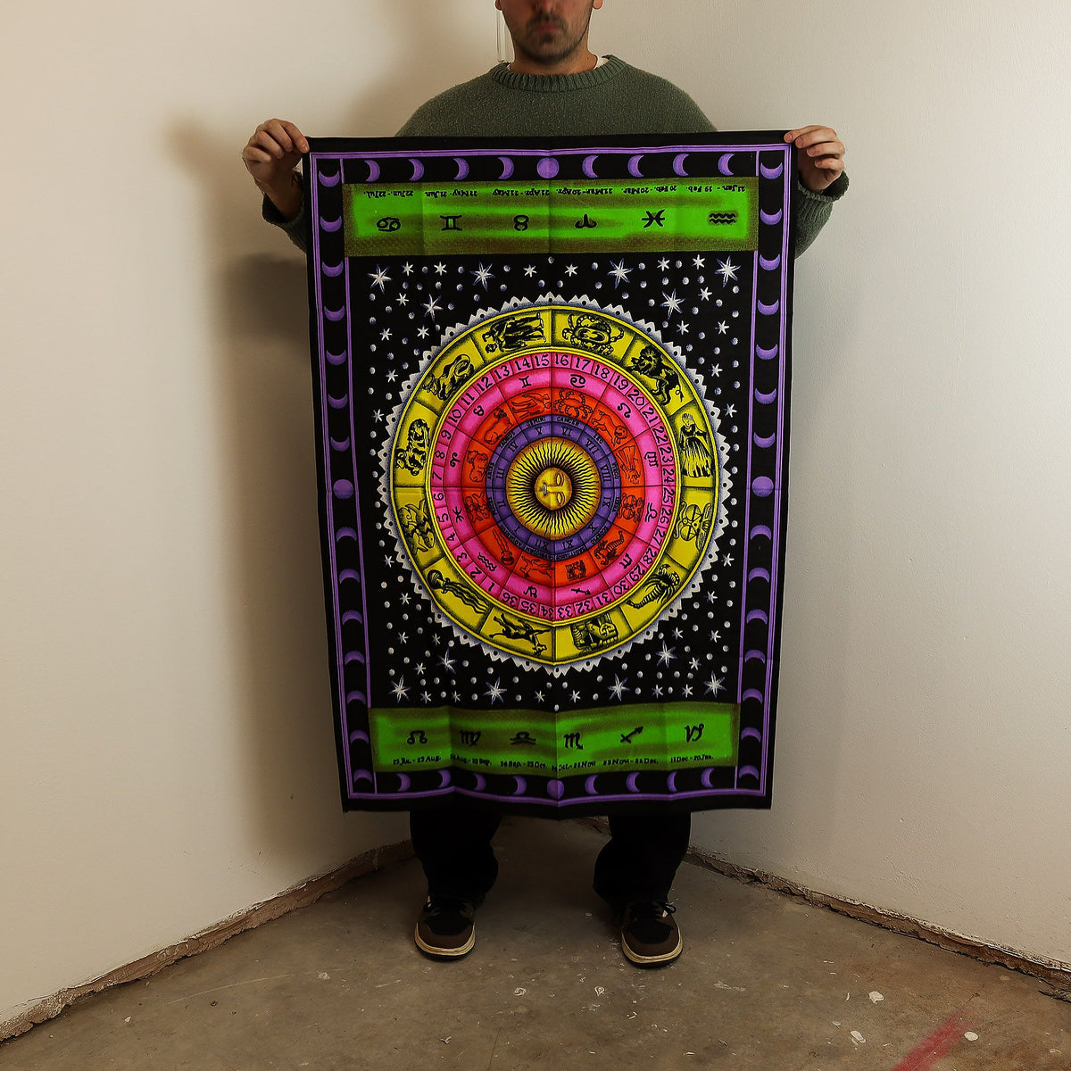 Cotton Wall Art (70x110cm) - Zodiac Colourful – view 2