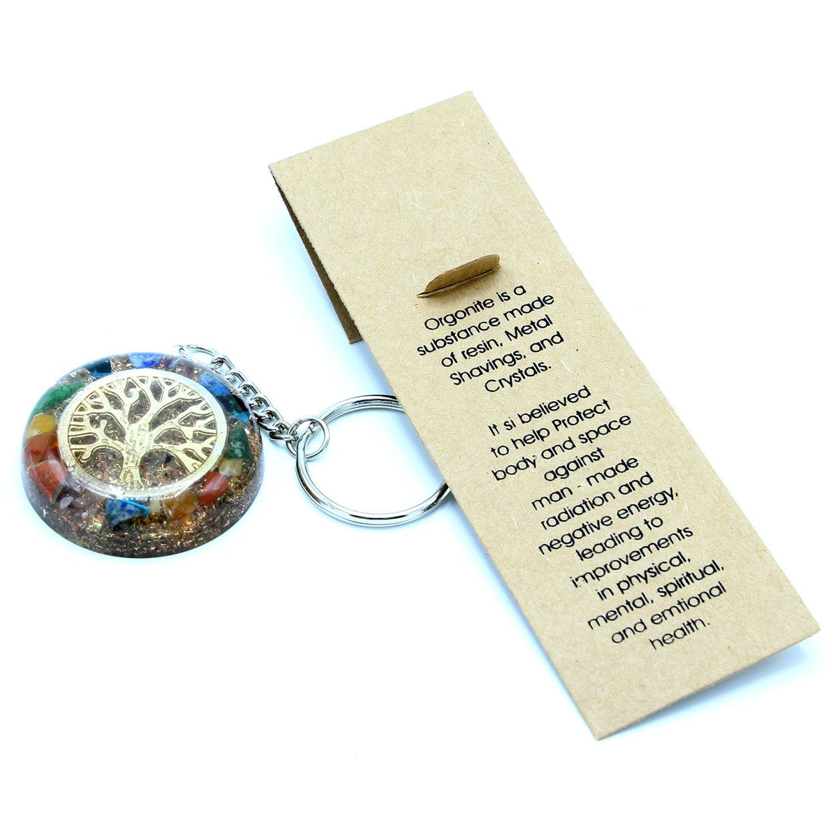 Orgonite Power Keyring - Gemstones Chakra Tree of Life – view 5