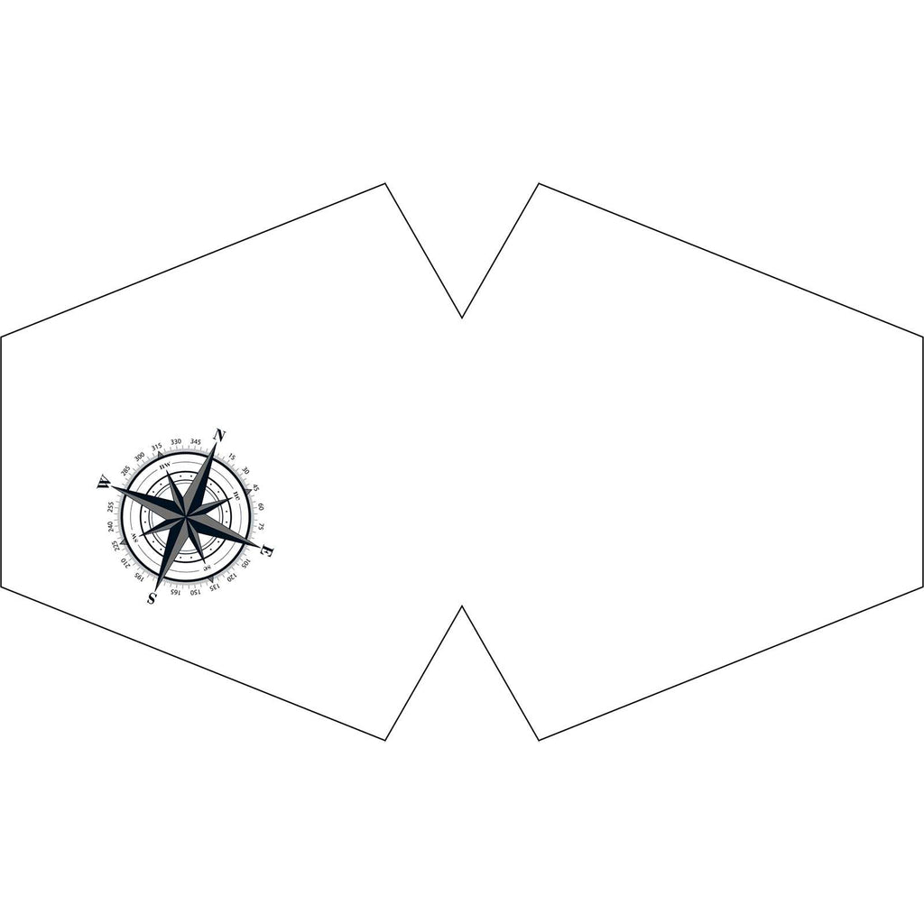 Reusable Fashion Face Covering - Nautical Compass Print (Adult) – view 2