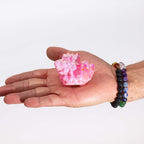 Aura Rose Halo Quartz Cluster, approx 100-150g 7-10cm