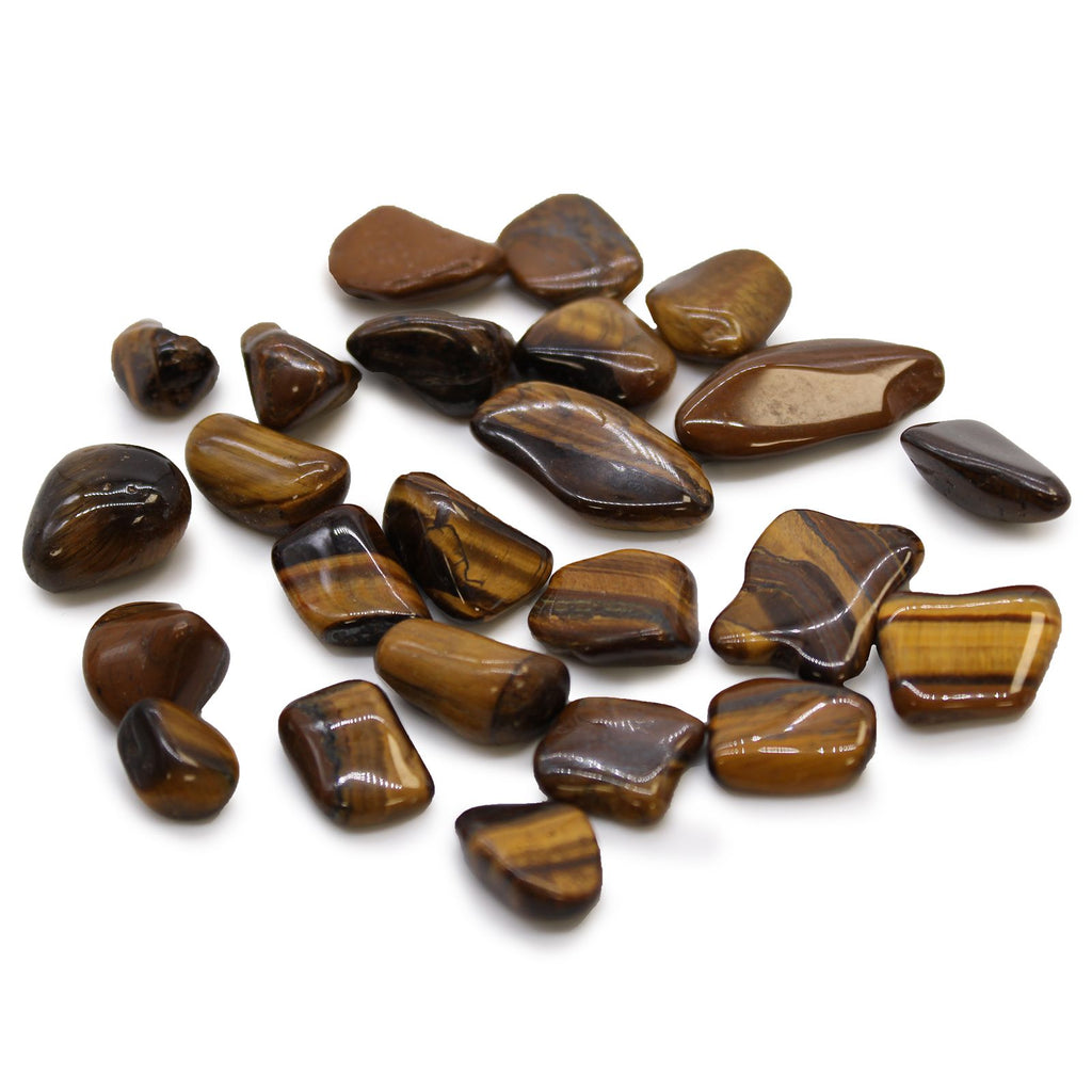 Bag of 24 Small African Tumble Stones - Golden Tigers Eye – view 2