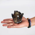 Smoky Ghost Quartz Crafted Cluster, approx 8cm
