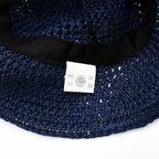 Nomad Sari Floppy Straw Sun Hat - Navy Blue – view 6