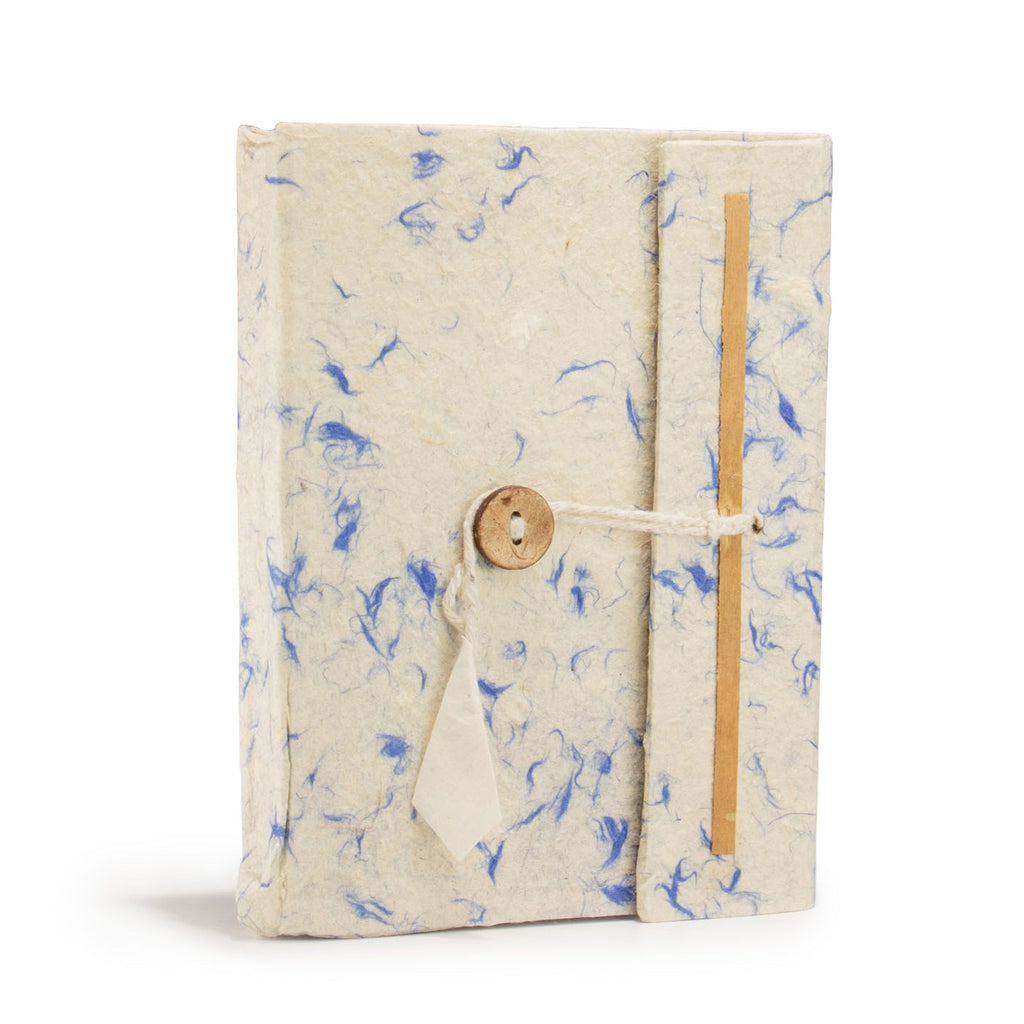 Lokta Blue Cotton Fleck Notebook – Medium – view 4