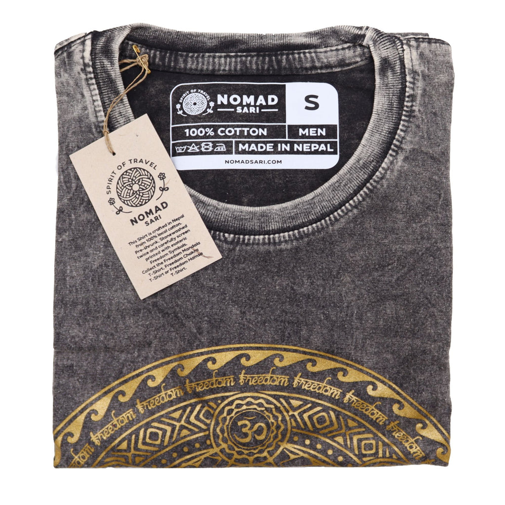 Nomad Sari Stonewashed T-Shirt - Chakra - Dark Grey - Small – view 2