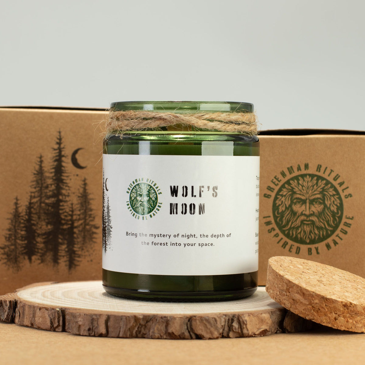 Greenman Woodwick Soy Candle - Wolf's Moon – view 3