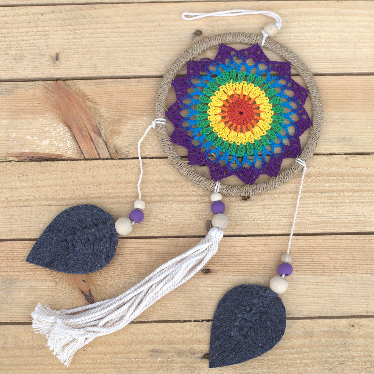Medium Rainbow Dream Catcher - Elemental Spirits – view 6