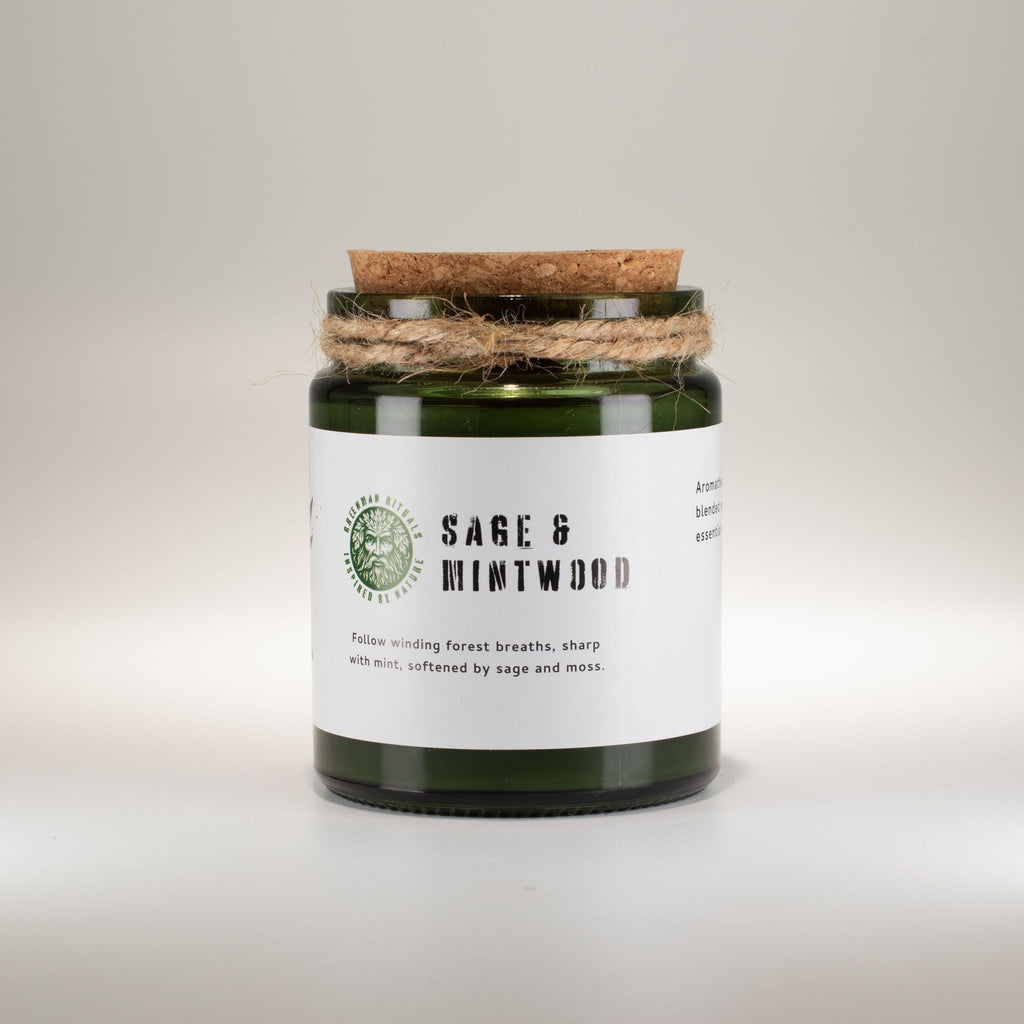 Greenman Woodwick Soy Candle - Sage & Mintwood – view 3