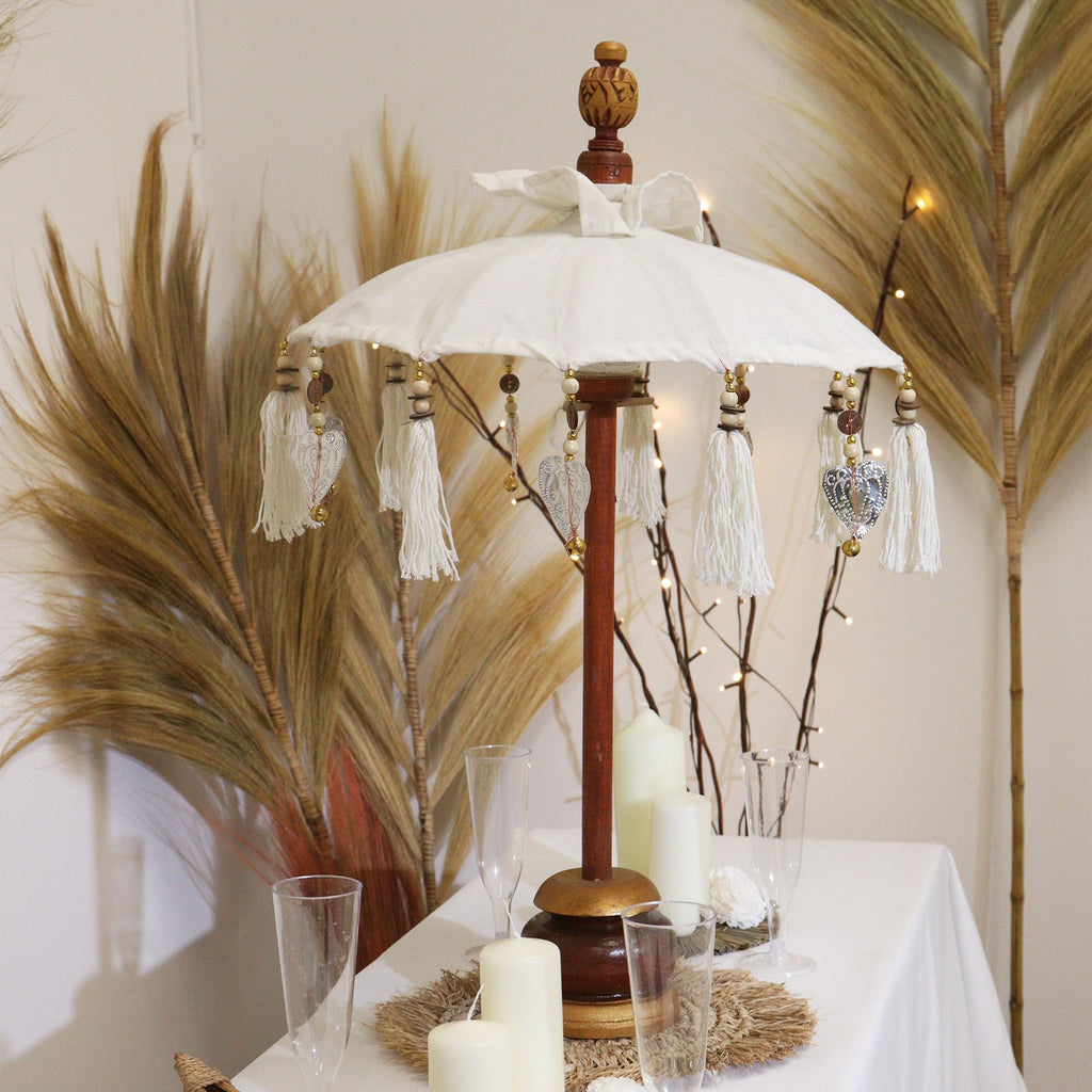 Bali Home Decor Parasol - Natural Canvas - 40 cm – view 6